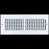 airgrilles 12 x 4 duct opening  -  2 way steel air supply diffuser for sidewall and ceiling hnd-asg-wh-2way-12x4 764613097726 - 1
